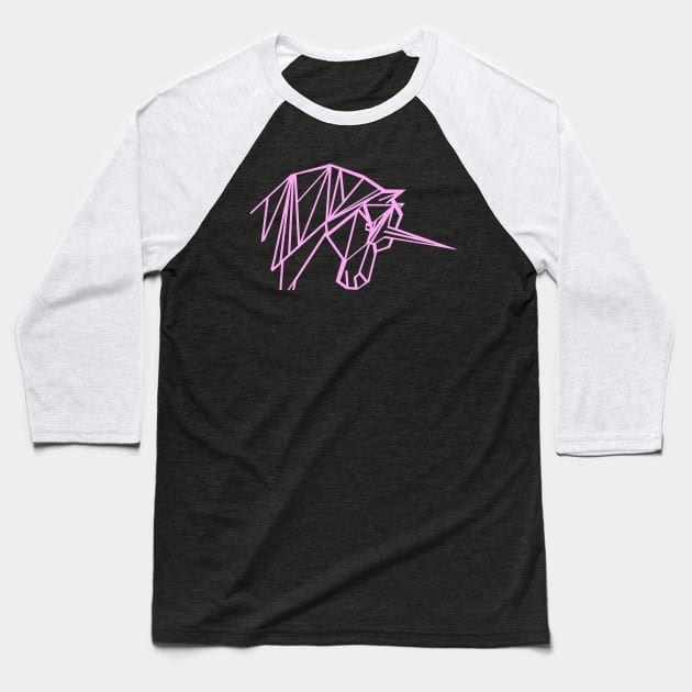 pink unicorn Baseball T-Shirt by ribokha